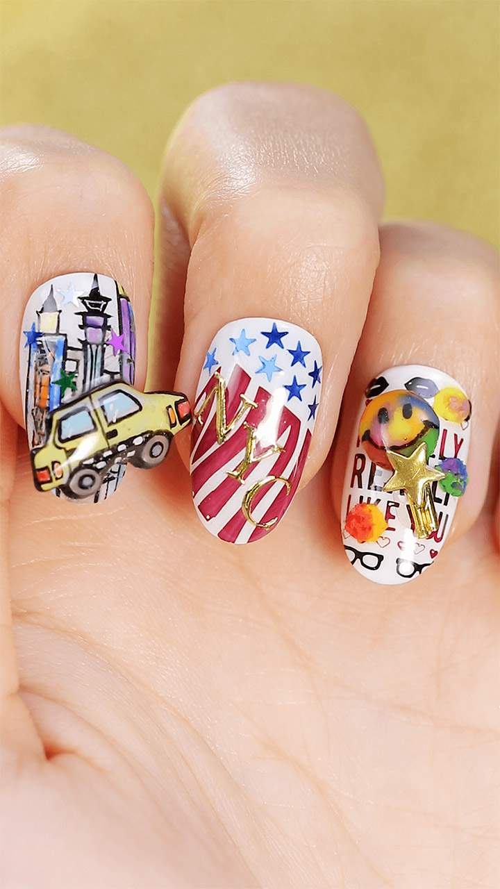 アメリカンドリームを掴む！？ キラキラPOPな NYネイル♡