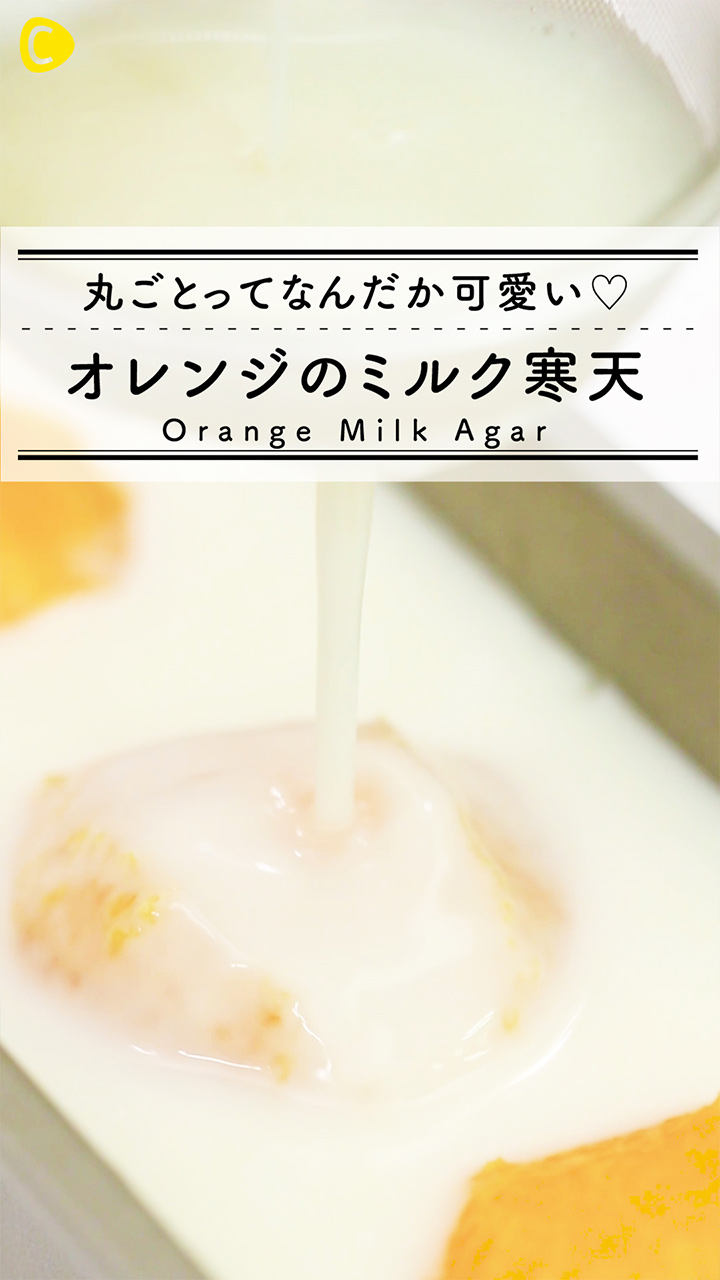 丸ごとオレンジのミルク寒天