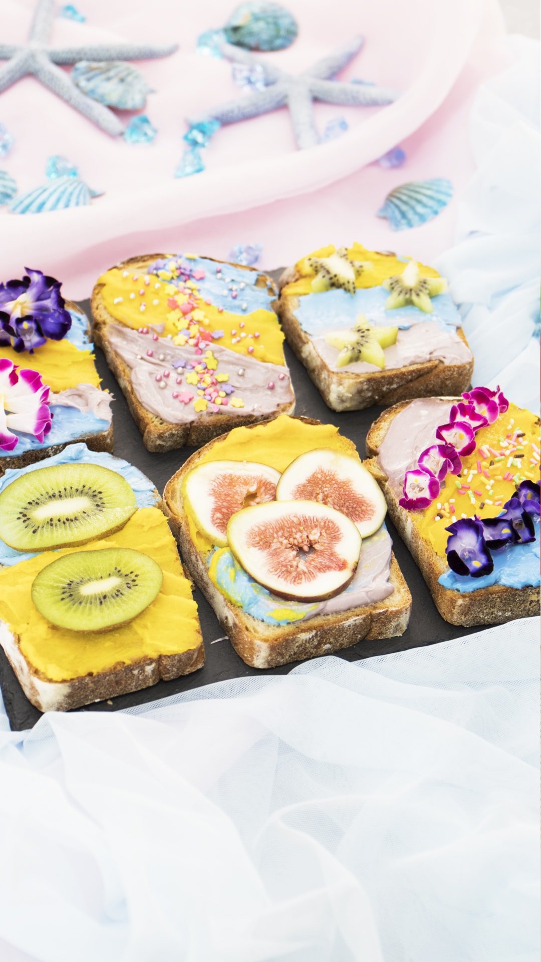 トーストでもインスタ映えしちゃお！うっとりするほど美しいマーメイドトースト