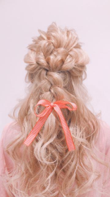 ハーフアップアレンジ❤️