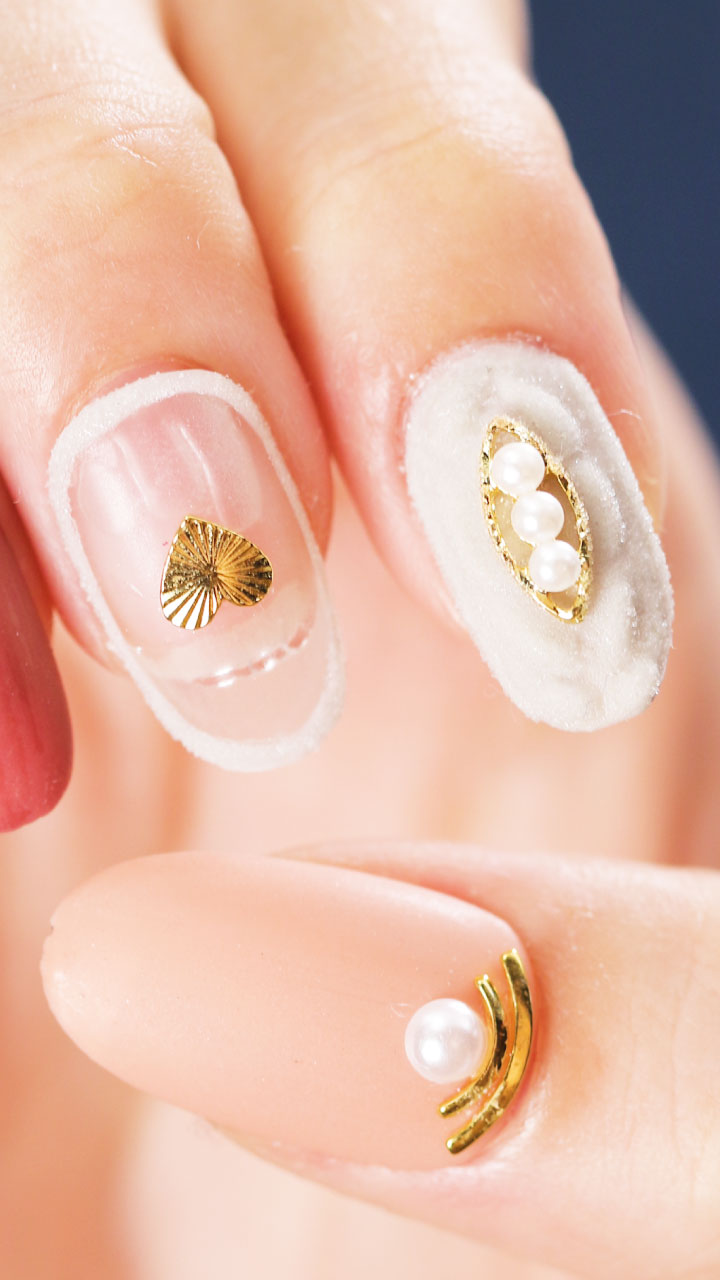 モコモコ感がかわいい♡ベルベットニットネイル