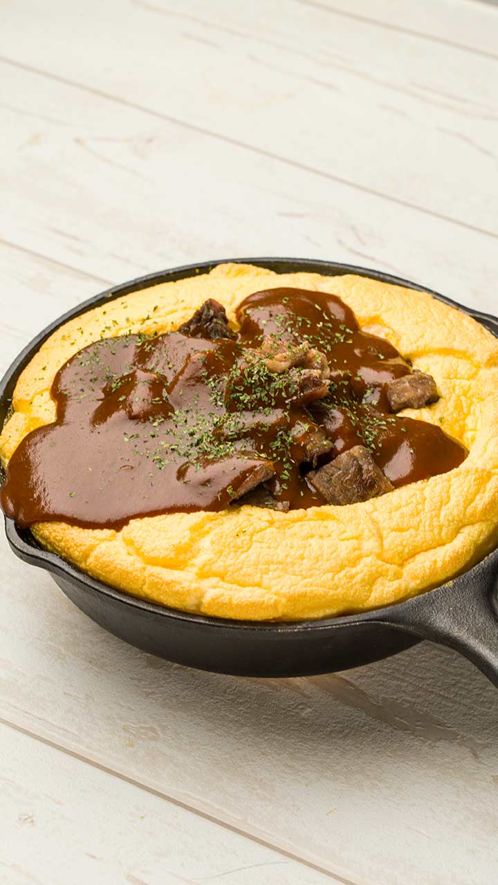 新感覚！しゅわしゅわスフレオムライス