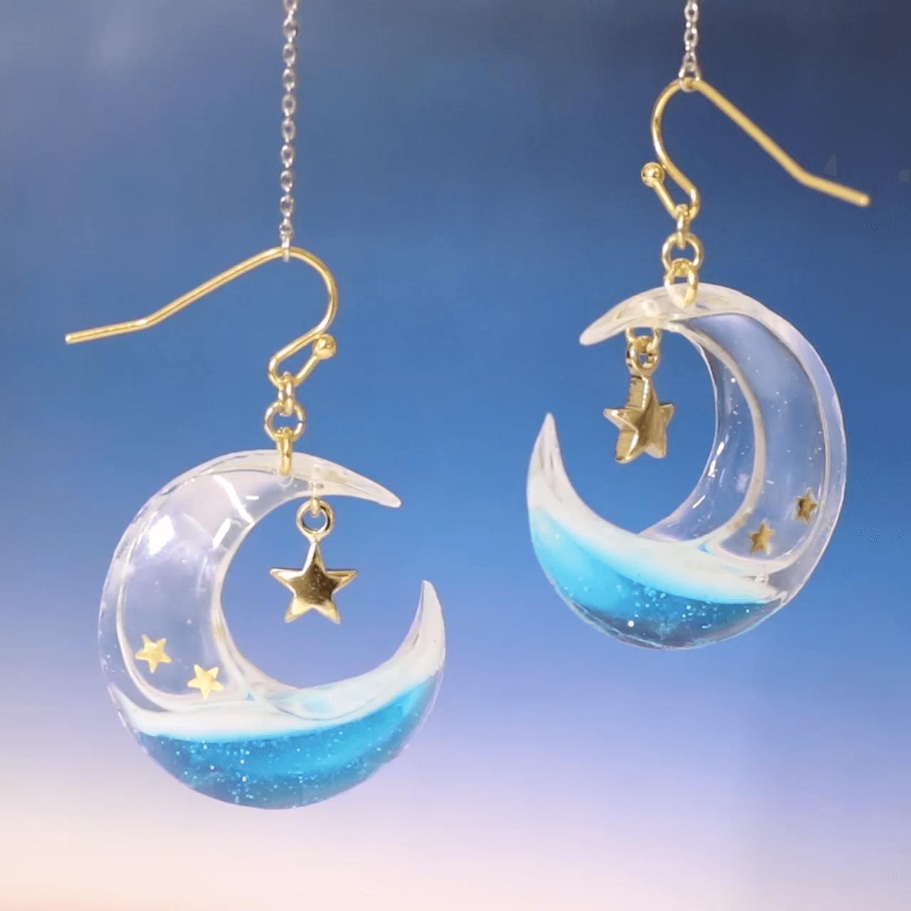 空に浮かぶ海 「月と星のピアス」