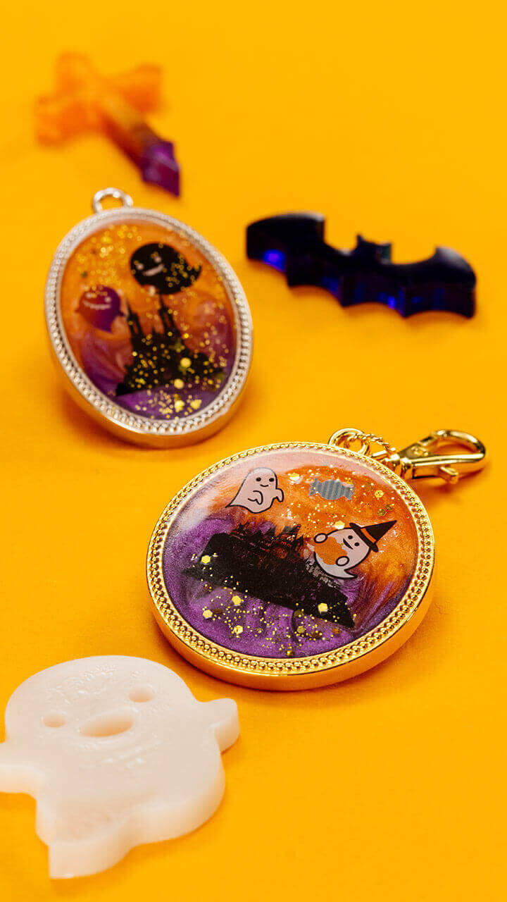 可愛いオバケのモチーフシール♡ハロウィンキーホルダー