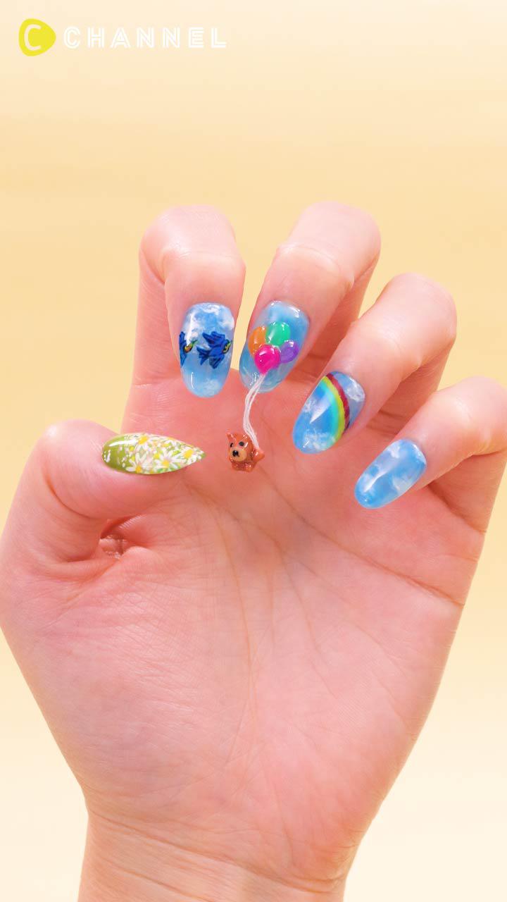 Soooooo!!cute♡空飛ぶくまちゃんネイル