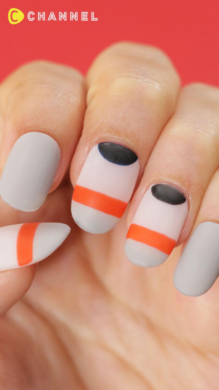 芸術の秋!!  シックなモダンアートネイル