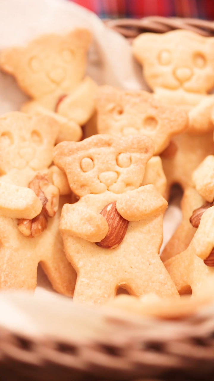 くまのナッツクッキーレシピ！プレゼント用おやつにぴったり