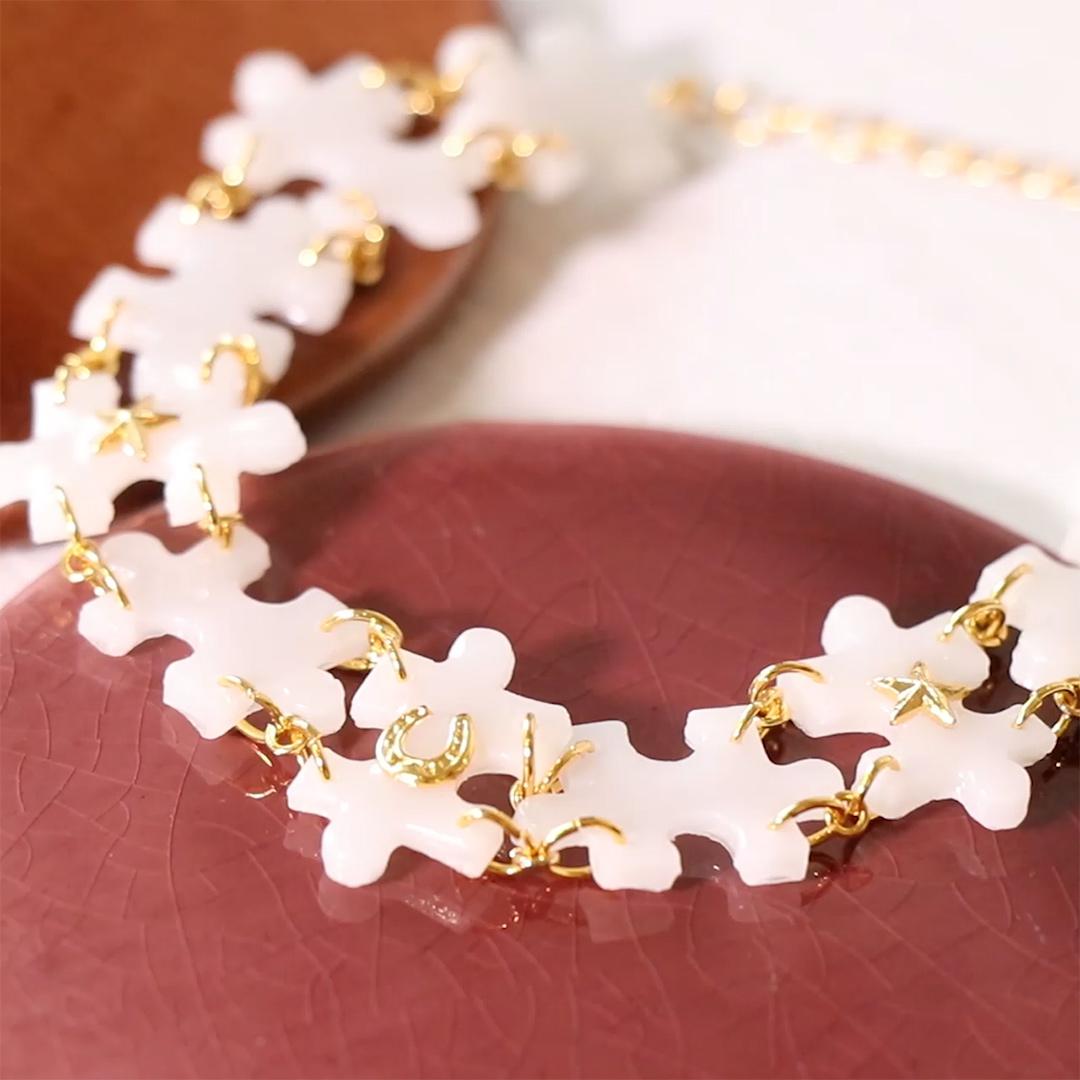 あそび心いっぱい「パズルレジンブレス」