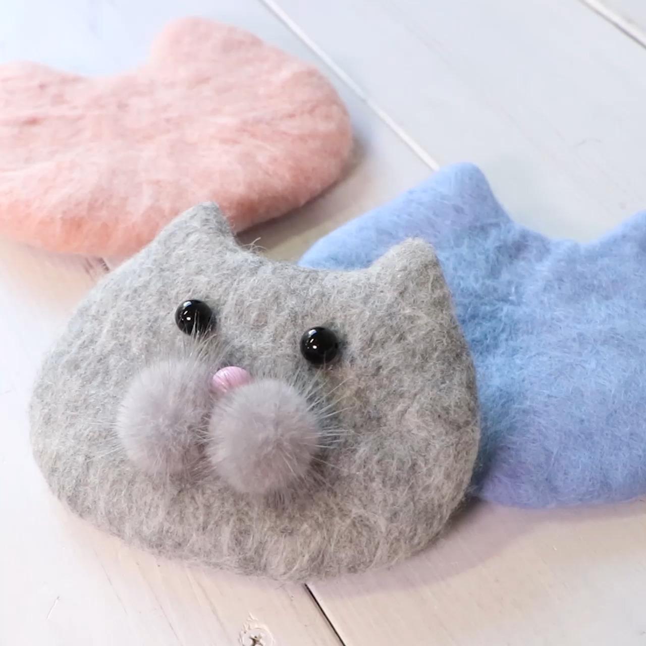 手作りでキャッチー♡「フェルトねこティッシュケース」