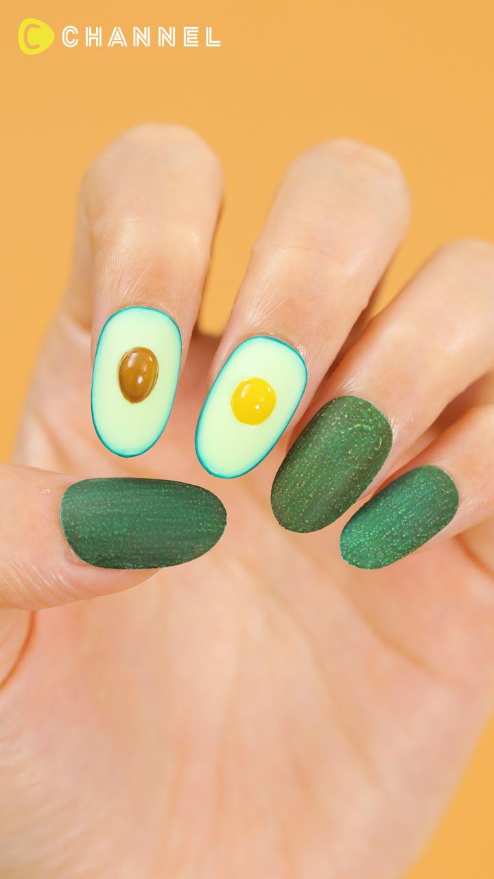 食べたくなっちゃう!?個性派♡アボカドネイル