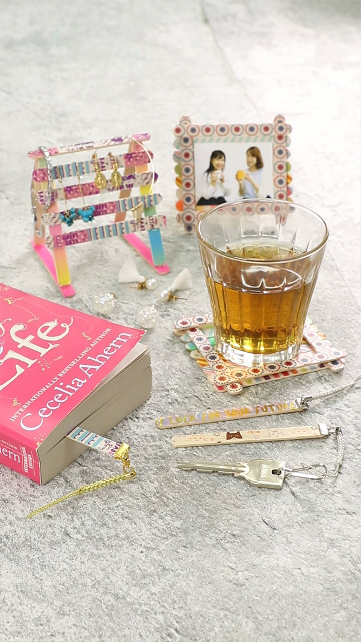 使い道は無限大！アイス棒が「キーホルダー」「コースター」などに大変身♪
