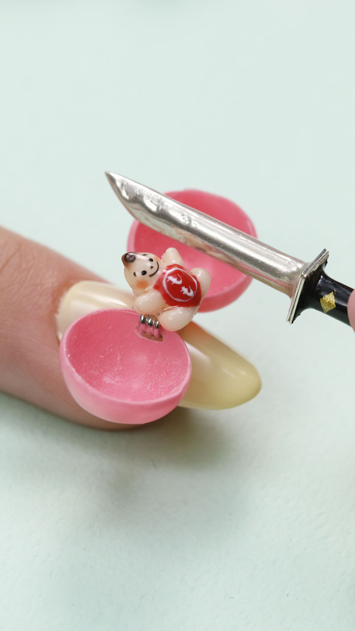 パカっとお目見え！桃太郎ネイル