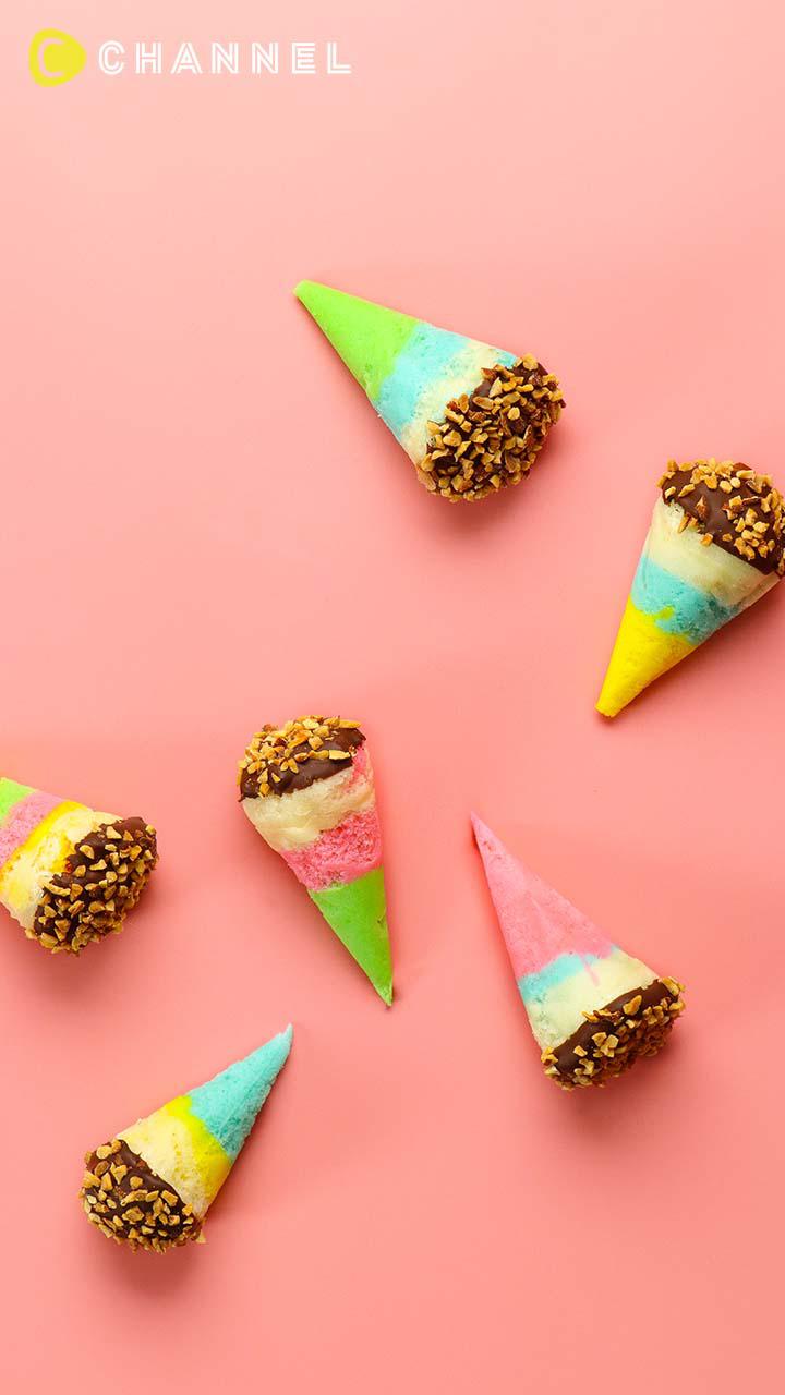 パステルカラーがかわいい!! アイス型蒸しパン