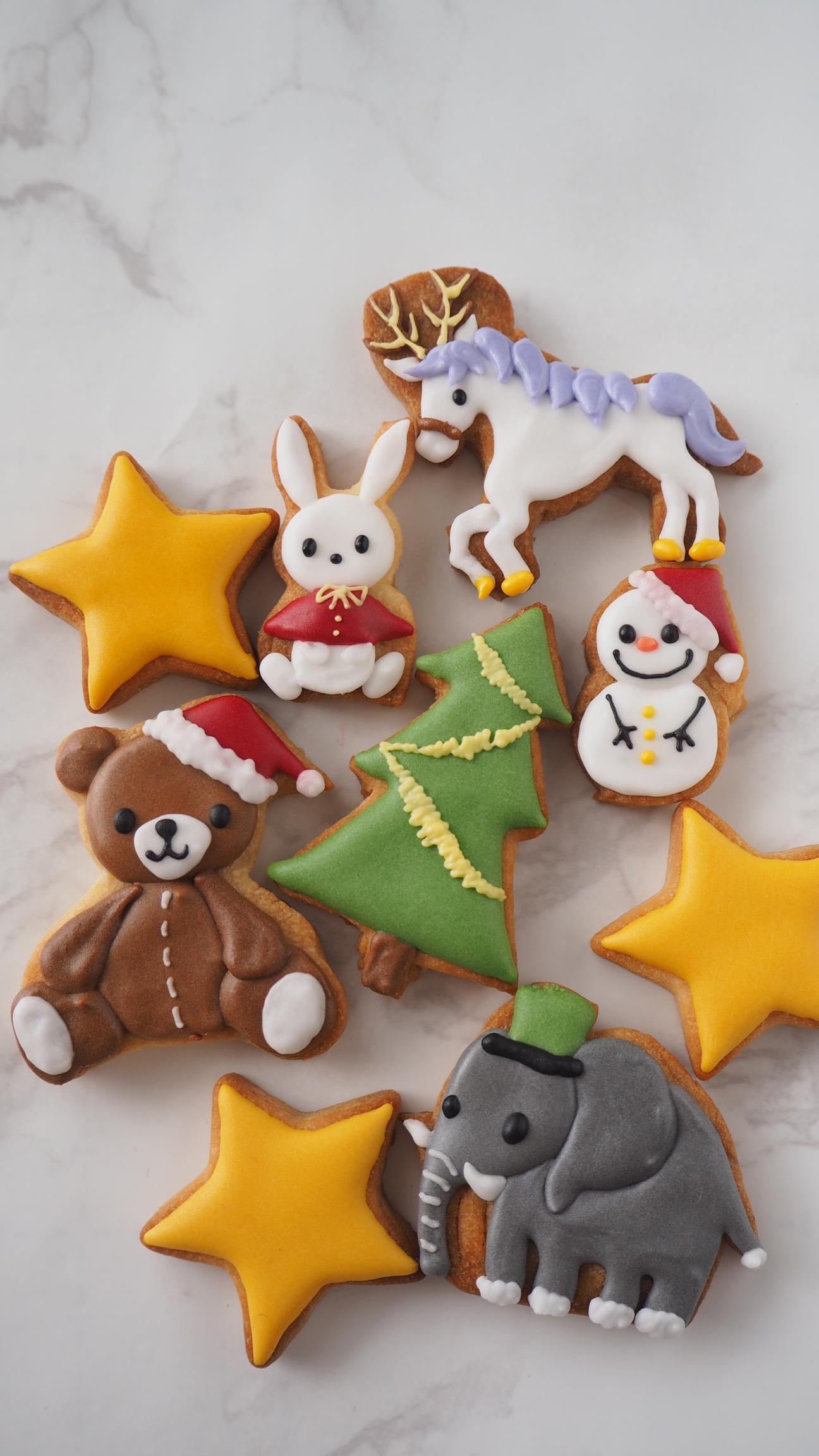 アニマルクリスマスのクッキー