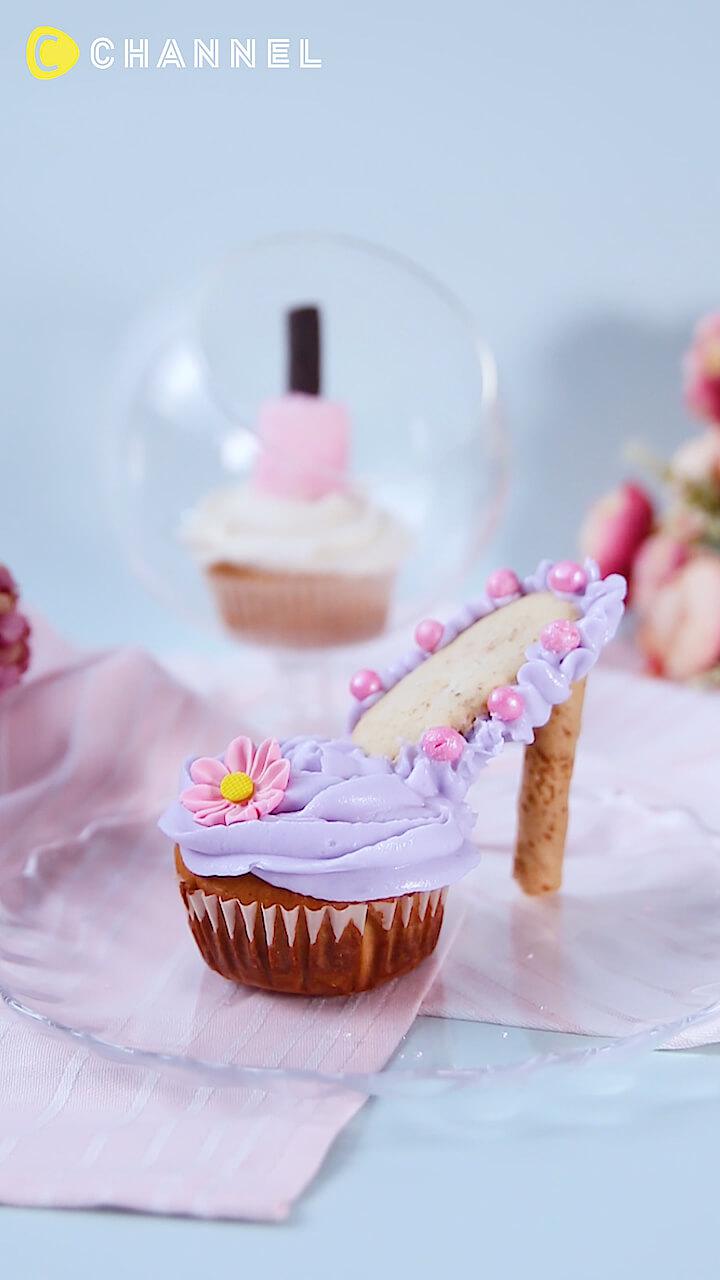 女子会にいかが？！ハイヒール&ネイルカップケーキ
