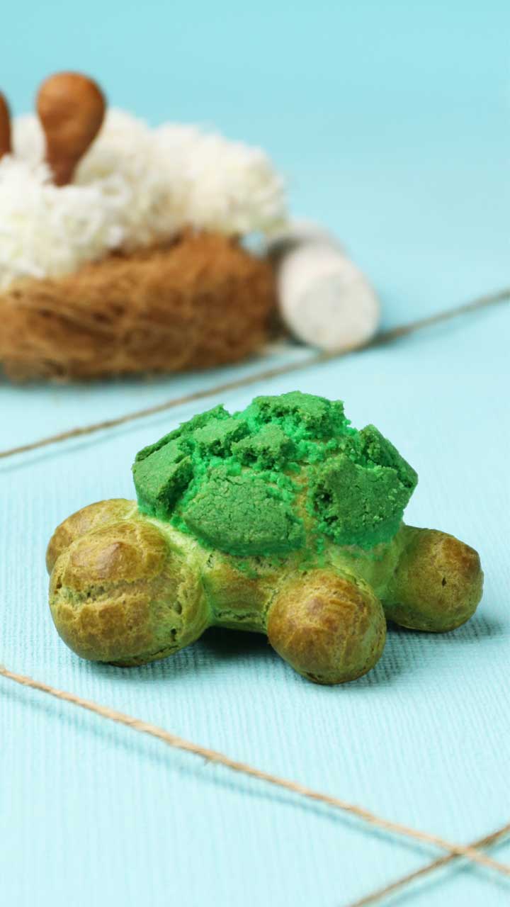 先にゴールするのはどっち？うさぎとかめのシュー