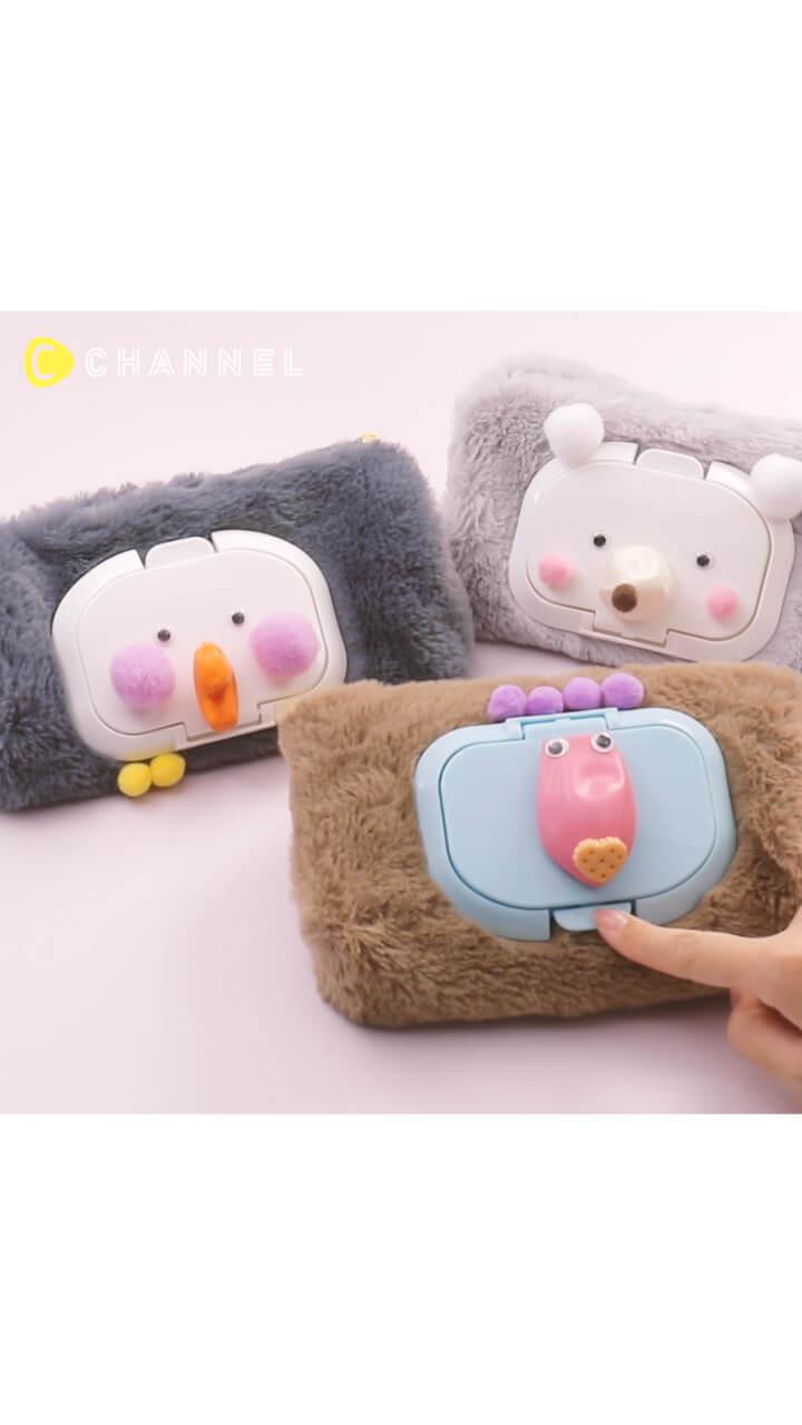 【100均アイテムで】ぷにぷにお鼻の♡ウェットティッシュポーチ