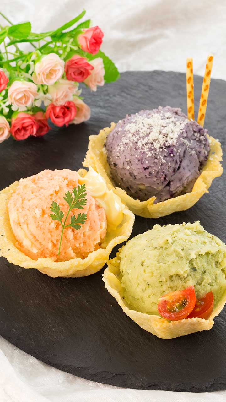 デザートみたい♡チーズボウルのポテトサラダ