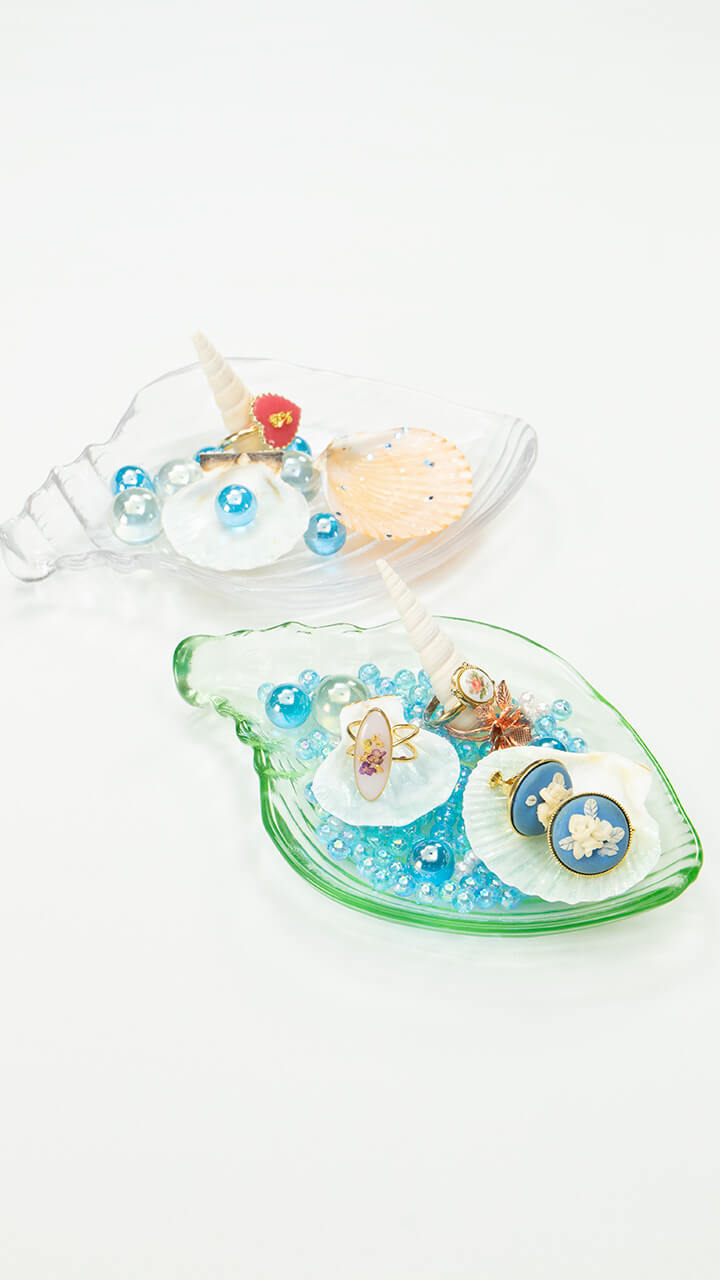 気分は人魚姫♡貝殻のアクセサリースタンド