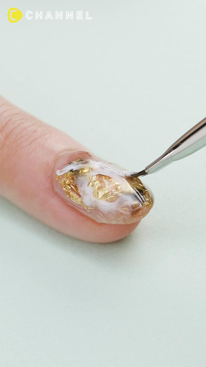 幻想的な断面♡アゲートスライスネイル