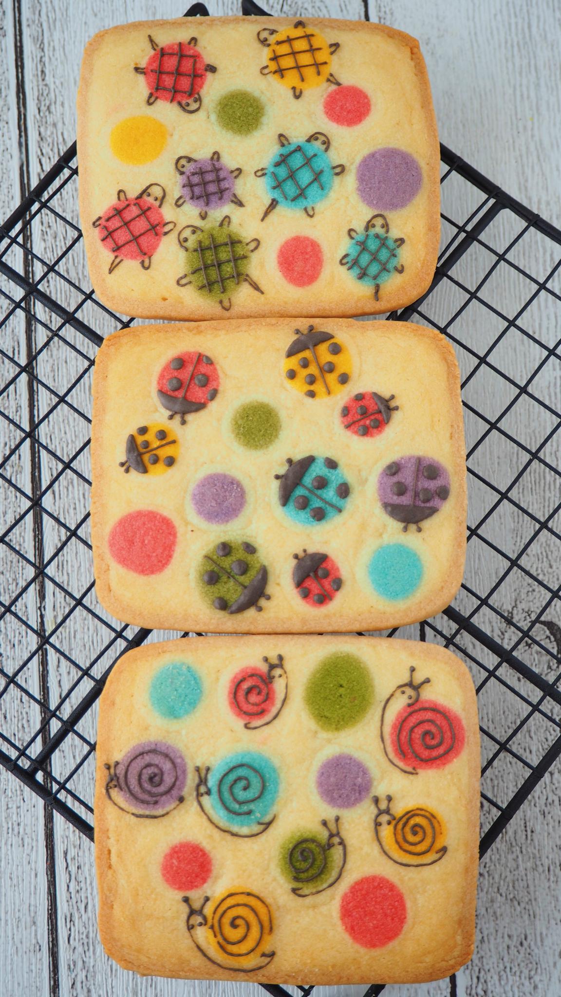 カラフル水玉模様でお絵描きクッキー♡