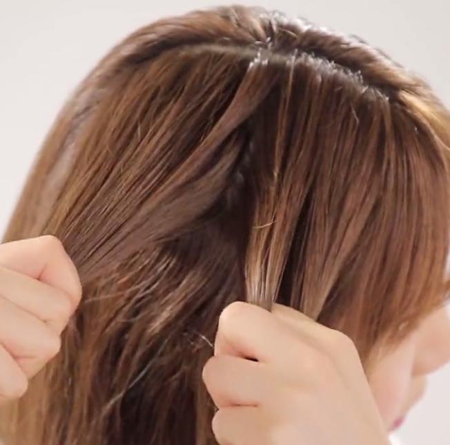 編み込み　ヘアアレンジ