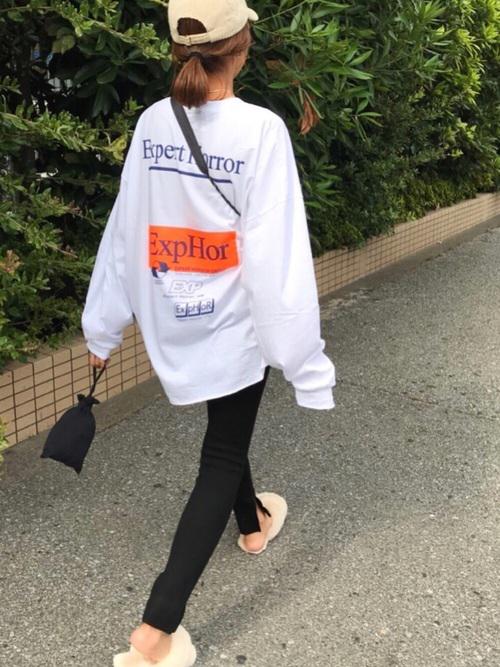 1年中大活躍のリブレギンス こなれカジュアルコーデに