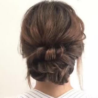 着物 自分でできるヘアアレンジ ギブソンタックヘアアレンジ