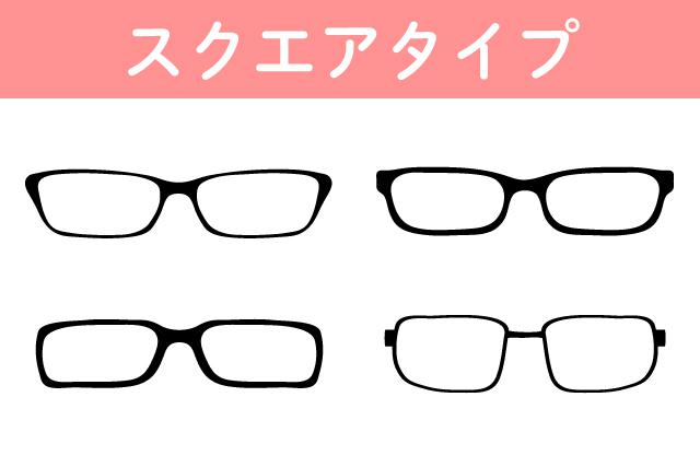 スクエア　眼鏡